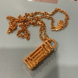 Tory Burch fit bit holder necklace